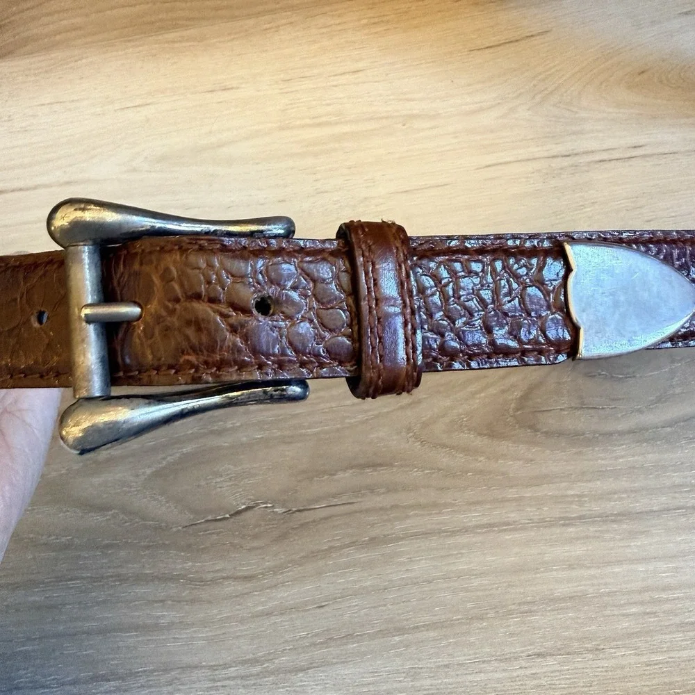 Vintage 90's Liz Claiborne‎ Brown Leather Belt